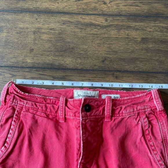 NWT Abercrombie and Fitch Mens Slim‎ Straight Chino Red Pants 28x30 - Picture 12 of 13